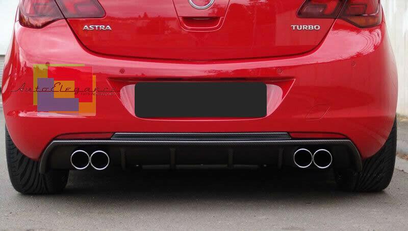OPEL ASTRA J 2009-2012 DIFFUSORE POSTERIORE SOTTO PARAURTI LOOK TUNING ABS DOPPIO