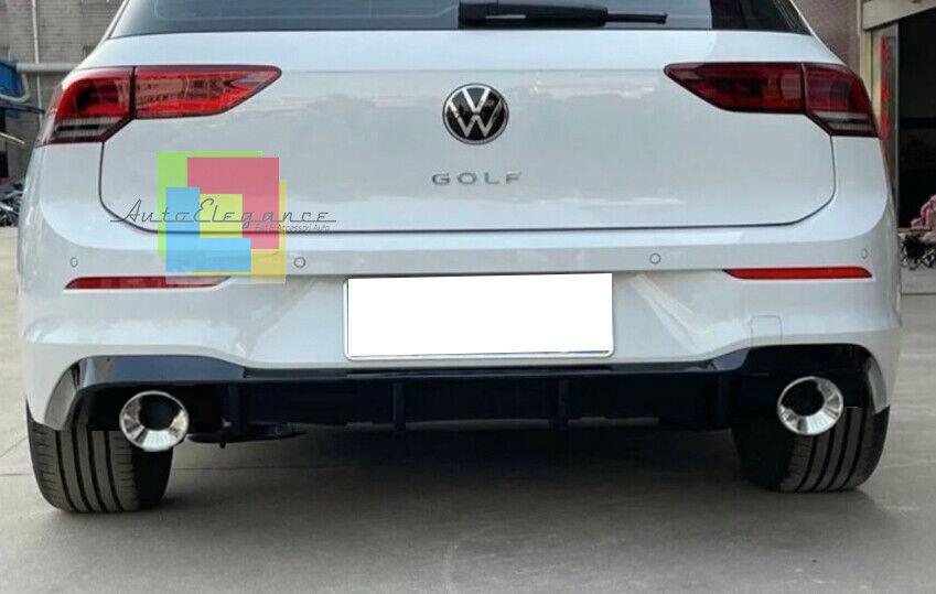 VW GOLF 8 2019+ DIFFUSORE POSTERIORE SOTTO PARAURTI LOOK DUE TERMINALI R ABS