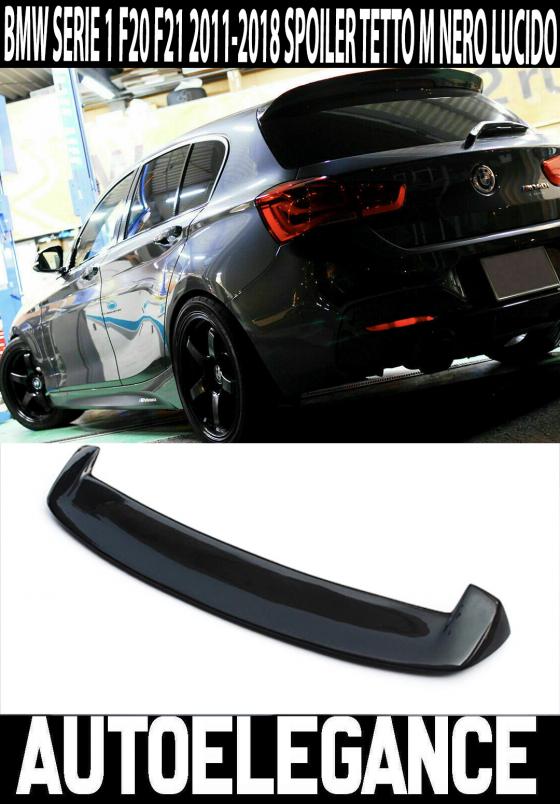 BMW SERIE 1 F20 2011+ SPOILER POSTERIORE SUL TETTO POSTERIORE LOOK M NERO LUCIDO