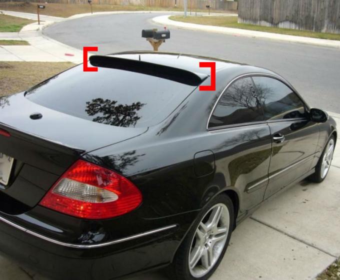 MERCEDES CLK W209 2002-2009 SPOILER POSTERIORE SUL LUNOTTO LOOK AMG
