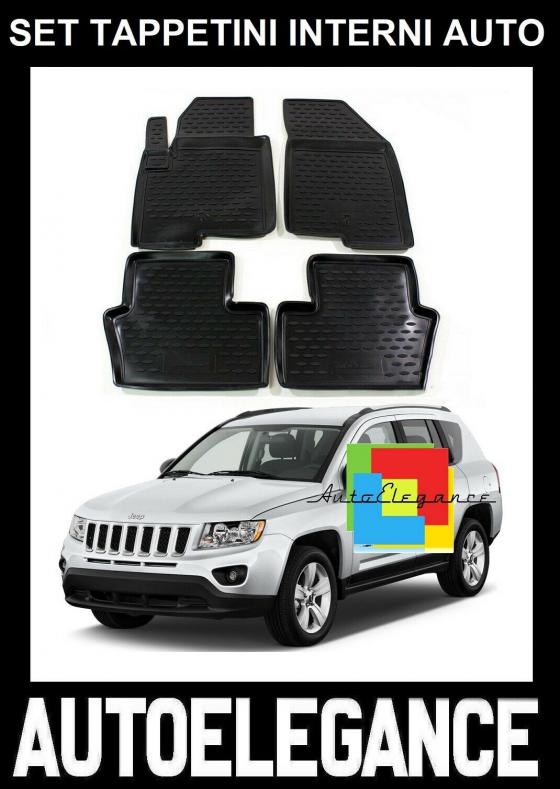 JEEP COMPASS 2007-2017 SET TAPPETINI IN GOMMA DI ALTA QUALITA  SPECIFICO