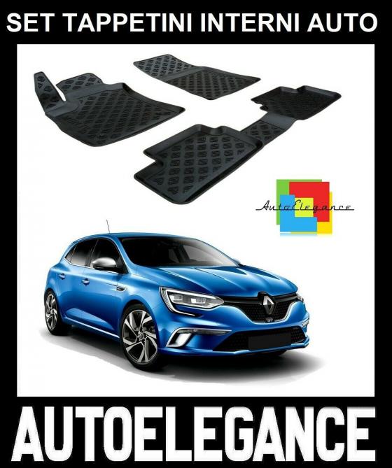 RENAULT MEGANE IV 2016+ SET TAPPETINI IN GOMMA DI ALTA QUALITA  SPECIFICO