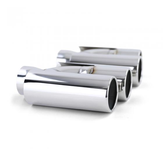 BMW SERIE 5 F10 F11 F18 TERMINALI DI SCARICO SPORTIVI ACCIAIO INOX LOOK M5