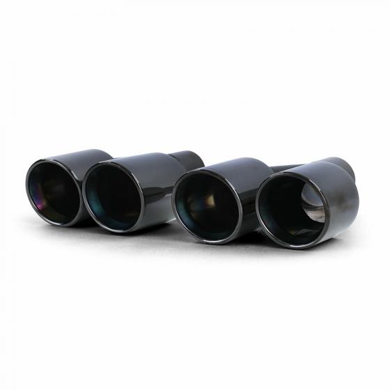 BMW SERIE 5 F10 F11 F18 TERMINALI DI SCARICO SPORTIVI ACCIAIO INOX LOOK M5 NERO