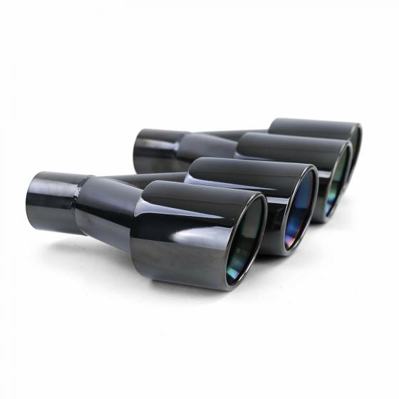 BMW SERIE 5 F10 F11 F18 TERMINALI DI SCARICO SPORTIVI ACCIAIO INOX LOOK M5 NERO