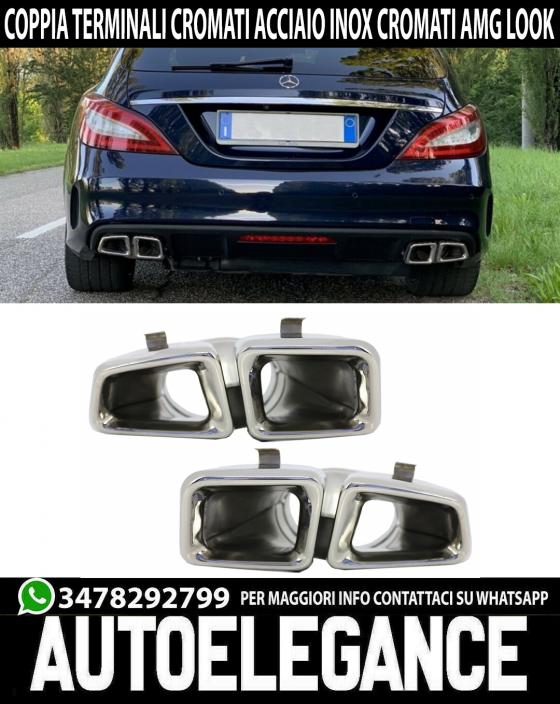 MERCEDES CLS W218 LIFT TERMINALI DI SCARICO SPORTIVI ACCIAIO INOX LOOK SPORTIVO