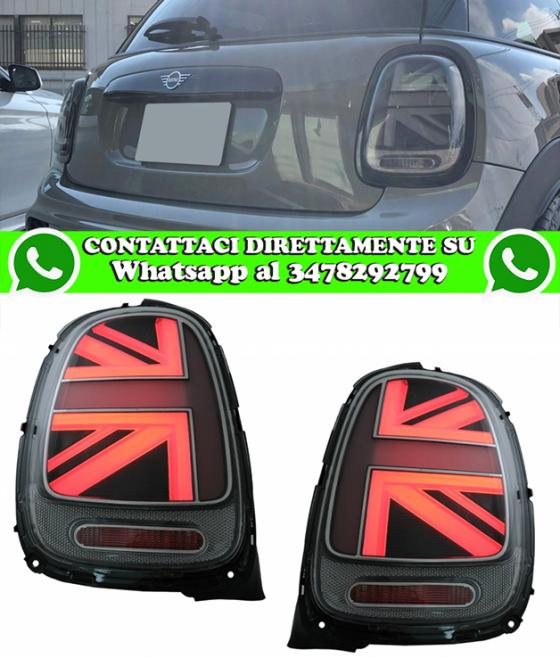 MINI F55 F56 F57 2014+ FARI POSTERIORI FULL LED FRECCIA DINAMICA SILVER