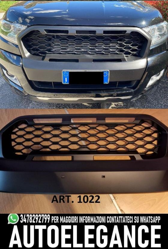 PER FORD RANGER T6 2015-2021 GRIGLIA ANTERIORE LOOK SPORTIVO ABS NIDO D'APE 1022