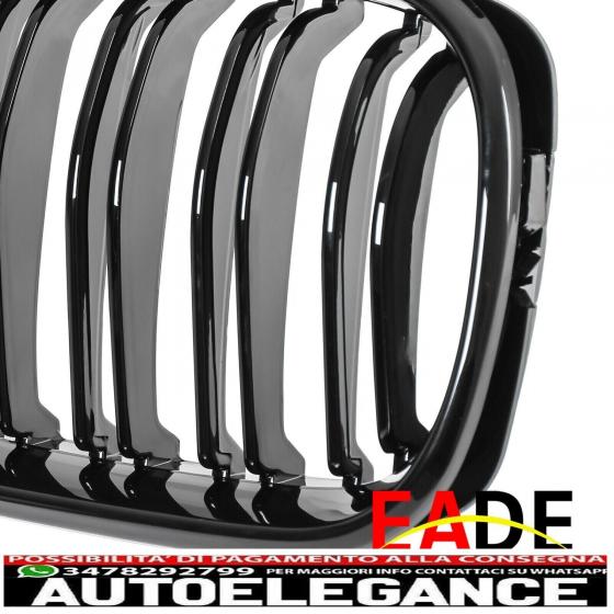 griglia radiatore reni griglia lucida nera doppia barra per bmw serie 3 e46 lci-
