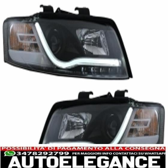 fari led drl adatti per audi a4 8e (10.2000-10.2004) luci diurne nero