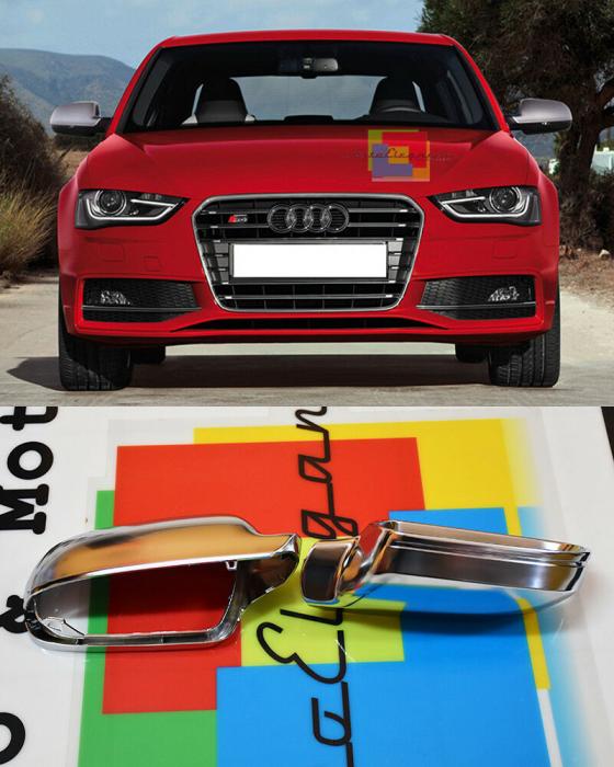 Audi A4 B8 2012-2015 Couvertures Satin&eacute; Miroirs - Calottes Miroirs Look Sline