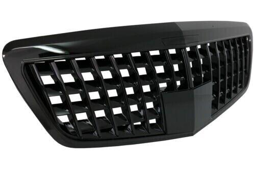 Griglia radiatore per Mercedes S W221 Facelift 06-13 Vertical Look Glossy Nero-m
